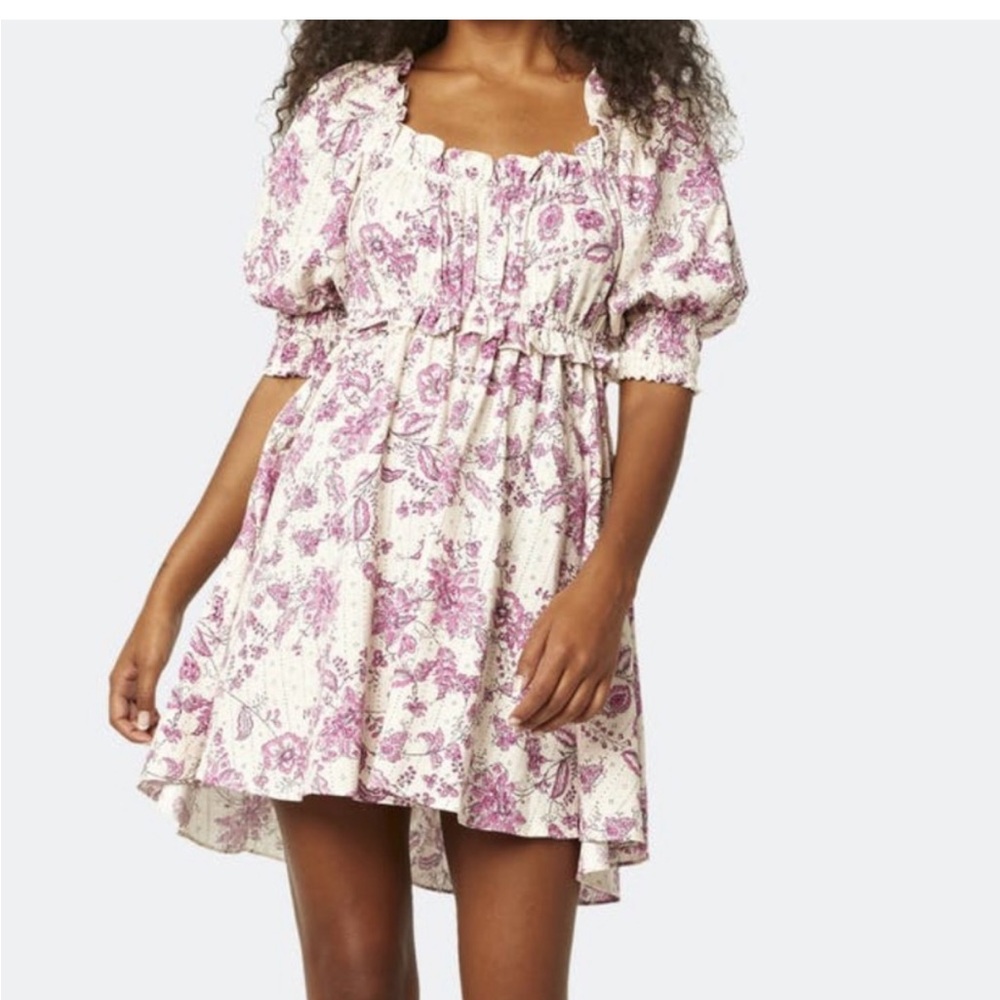 MISA Los Angeles Ara Floral Mini Dress, tie back, worn 1x, excellent condition